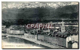 CPA Grenoble Vue Generale Et La Chaine Des Alpes - Grenoble