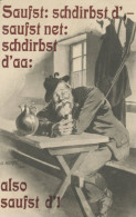 O. Merté 1906 Beer Drinker In Bavaria Used Schiltigheim To Brewery Charmes Vosges Brasserie - Autres & Non Classés