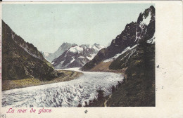 74 CHAMONIX MONT BLANC  GLACIER MER DE GLACE CARTE COLORISEE - Chamonix-Mont-Blanc