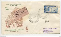 Milano' 52 Su Busta Venetia Racc. - FDC