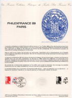 - Document Premier Jour PHILEXFRANCE 89 PARIS - DIJON 7.3.1987 - - Philatelic Exhibitions