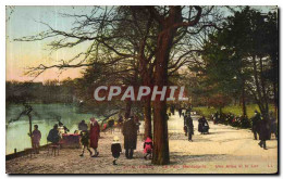 CPA Paris Le Parc Montsouris Une Allee Et Le Lac  - Parken, Tuinen