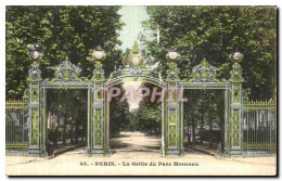 CPA Paris La Grille Du Parc Monceau  - Parcs, Jardins