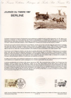 - Document Premier Jour JOURNÉE DU TIMBRE - BERLINE - PARIS 14.3.1987 - - Stamp's Day