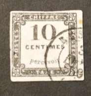 FRANCE TIMBRE TAXE N 1 OBL 1859 ULTRA RARE COTE +++ #278 - 1859-1959 Afgestempeld
