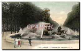 CPA Paris Fontaine De Carpeaux - Parken, Tuinen