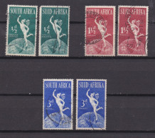 SOUTH AFRICA UNION 1949 Used Stamps U.P.U. Nrs. 211-216, Scannr. U12127 - Gebraucht