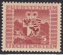 1947 Liechtenstein, N° 227 5f. Bruno Rosso MNH/** - Altri & Non Classificati