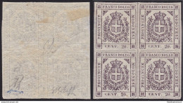 1859 MODENA GOVERNO PROVVISORIO, N° 16b MLH/MNH */** Certificato Bolaffi - Modena