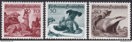 1950 Liechtenstein, N° 247/249 Serie Di 3 Valori MNH/** - Autres & Non Classés