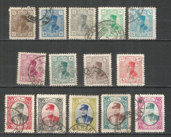 PERSIA 1933 Used Stamps  Mi# 625-638  14v - Iran