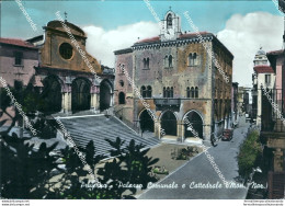 Br367 Cartolina Priverno Palazzo Comunale E Cattedrale Latina Lazio - Latina