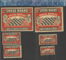 CHESS BRAND - OLD VINTAGE MATCHBOX LABELS MADE IN SWEDEN - Boites D'allumettes - Etiquettes