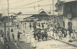 Cayenne Arrivée Gouverneur Passage Devant Schoelcher Abolition Esclavage Slavery Carranza Bruere Dawson - Cayenne