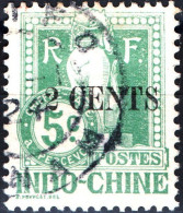 INDOCINA , INDOCHINA, SEGNATASSE, POSTAGE DUE, MOTIVI LOCALI, 1919, USATI Yt:FR-IC T20, Mi:FR-IC P20, Scott:FR-IC J20 - Gebruikt