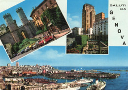 CARTOLINA 1963 ITALIA GENOVA SALUTI VEDUTINE Italy Postcard ITALIEN Ansichtskarten - Souvenir De...