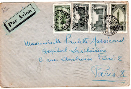 1930  MAROC  Timbres 2 X 15 + 75 + 50  Envoyée à PARIS - Brieven En Documenten