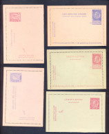 5 Kaartbrieven Blanco ** MNH Prachtig - Cartes-lettres