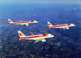 Airbus A319, A320 And A321 In IBERIA Colours - +/- 180 X 130 Mm. - Photo Presse Originale - Luftfahrt