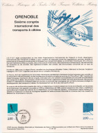 - Document Premier Jour Le Sixième Congrès Des Transports à Câbles - GRENOBLE 17.6.1987 - - Documents Of Postal Services