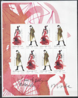 Martin Mörck. Sweden 2007. Swedish Fashion. Souvenir Sheet. Michel 2601, 2607. MNH. Signed. - Blokken & Velletjes