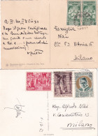1940-52 N.2 Cartoline Con Belle Affrancature Del Vaticano - Cartas & Documentos