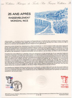 - Document Premier Jour LE RASSEMBLEMENT MONDIAL, NICE 27.6.1987 - - Documents Of Postal Services