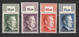 MiNr. 799-802 B ** Oberrand, Adolf Hitler 1-5 Mark - Ongebruikt