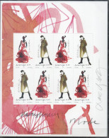 Martin >Mörck.Sweden 2007. Swedish Fashion. Souvenir Sheet. Michel 2601, 2607. MNH. Signed. - Hojas Bloque