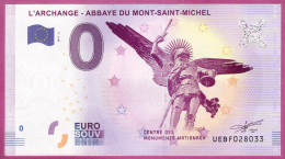 0-Euro UEBF 2017-2 L'ARCHANGE - ABBAYE DU MONT-SAINT-MICHEL S-11 XOX - Prove Private