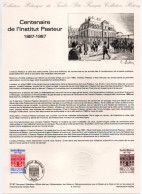 - Document Premier Jour CENTENAIRE DE L'INSTITUT PASTEUR 1887-1987 - - Documents De La Poste