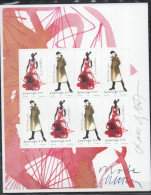 Martin Mörck. Sweden 2007. Swedish Fashion. Souvenir Sheet. Michel 2601, 2607. MNH. Signed. - Blokken & Velletjes