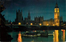 Navigation Sailing Vessels & Boats Themed Postcard London Parliament And Thames - Zeilboten