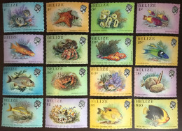 Belize 1984 Fish Marine Life Definitives Set MNH - Poissons