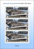 Finland 2024 Water Fauna Seal Saimaan Norppa National Parks Europa BeePost Sheetlet MNH - Altri & Non Classificati