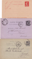 Francia N. 3 Interessanti Interi Postali - Briefe U. Dokumente