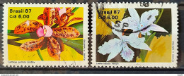 C 1572 Brazil Stamp 50 Years Brazilian Society For Orquidaphic Flora Orquidea 1987 Complete Series Circulated 6 - Oblitérés