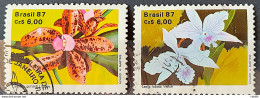 C 1572 Brazil Stamp 50 Years Brazilian Society For Orquidaphic Flora Orquidea 1987 Complete Series Circulated 5 - Used Stamps