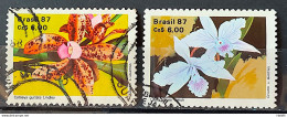 C 1572 Brazil Stamp 50 Years Brazilian Society For Orquidaphic Flora Orquidea 1987 Complete Series Circulated 3 - Used Stamps