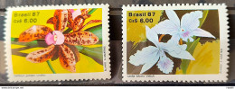 C 1572 Brazil Stamp 50 Years Brazilian Society For Orquidaphic Flora Orquidea 1987 Complete Series - Nuovi