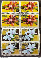 C 1572 Brazil Stamp 50 Years Brazilian Society For Orquidaphic Flora Orquidea 1987 Block Of 4 CBC RJ Complete Series - Nuovi