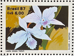 C 1573 Brazil Stamp 50 Years Brazilian Society For Orquidaphic Flora Orquidea 1987 - Ungebraucht