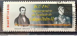 C 1571 Brazil Stamp 150 Years School Pedro II Education 1987 Circulated 3 - Gebruikt