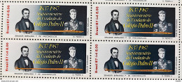 C 1571 Brazil Stamp 150 Years School Pedro II Education 1987 Block Of 4 - Unused Stamps
