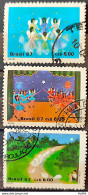 C 1568 Brazil Stamp Christmas Religion 1987 Complete Series Circulated 1 - Used Stamps