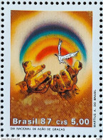 C 1567 Brazil Stamp Thanksgiving Day Religion 1987 2 - Nuovi