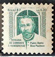 C 1566 Brazil Stamp Combat Against Hansen Hanseniasse Health Father Bento Religion 1987 H24 Circulated 1 - Usados