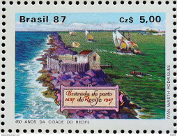 C 1565 Brazil Stamp 450 Years Brazil Stamp City Of Recife Pernambuco 1987 - Ungebraucht