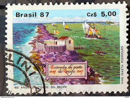 C 1565 Brazil Stamp 450 Year City Of Recife Pernambuco 1987 Circulated 2 - Gebruikt