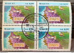 C 1565 Brazil Stamp 450 Year City Of Recife Pernambuco 1987 Block Of 4 CBC PE 1 - Ungebraucht